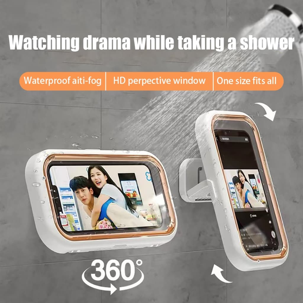 Water-Resistant Bathroom Phone Holder Box (Touch Screen)