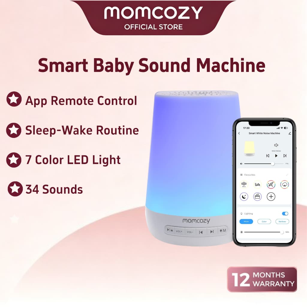 Momcozy White Noise Machine with Night Light