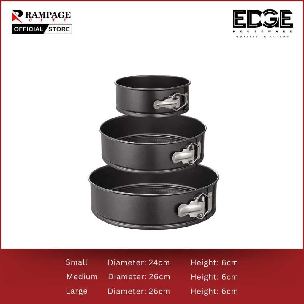 Three-Piece Nonstick Springform Cake Pan Set