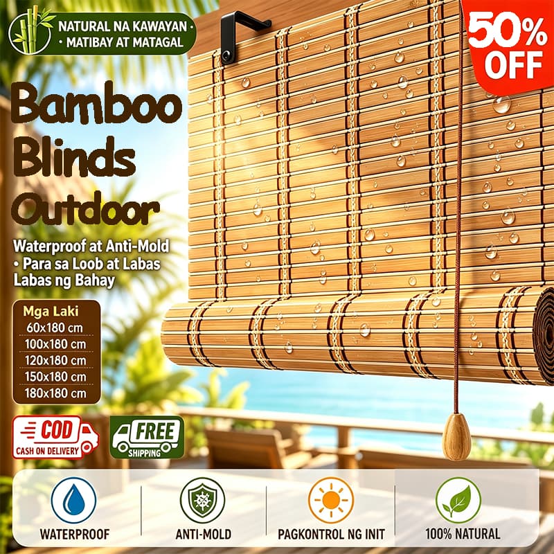 Bamboo Outdoor Roller Blinds
