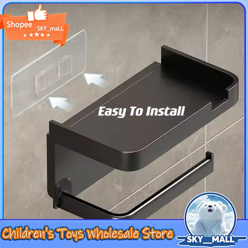 Toilet Paper Holder and Storage Rack