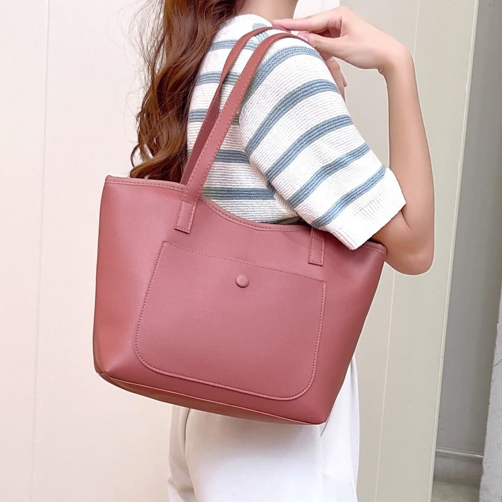 Women's PU Leather Tote and Shoulder Bag