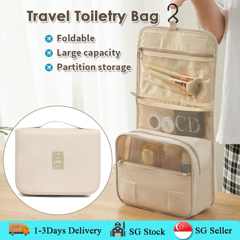 Hanging Travel Toiletry Bag (Water-Resistant)