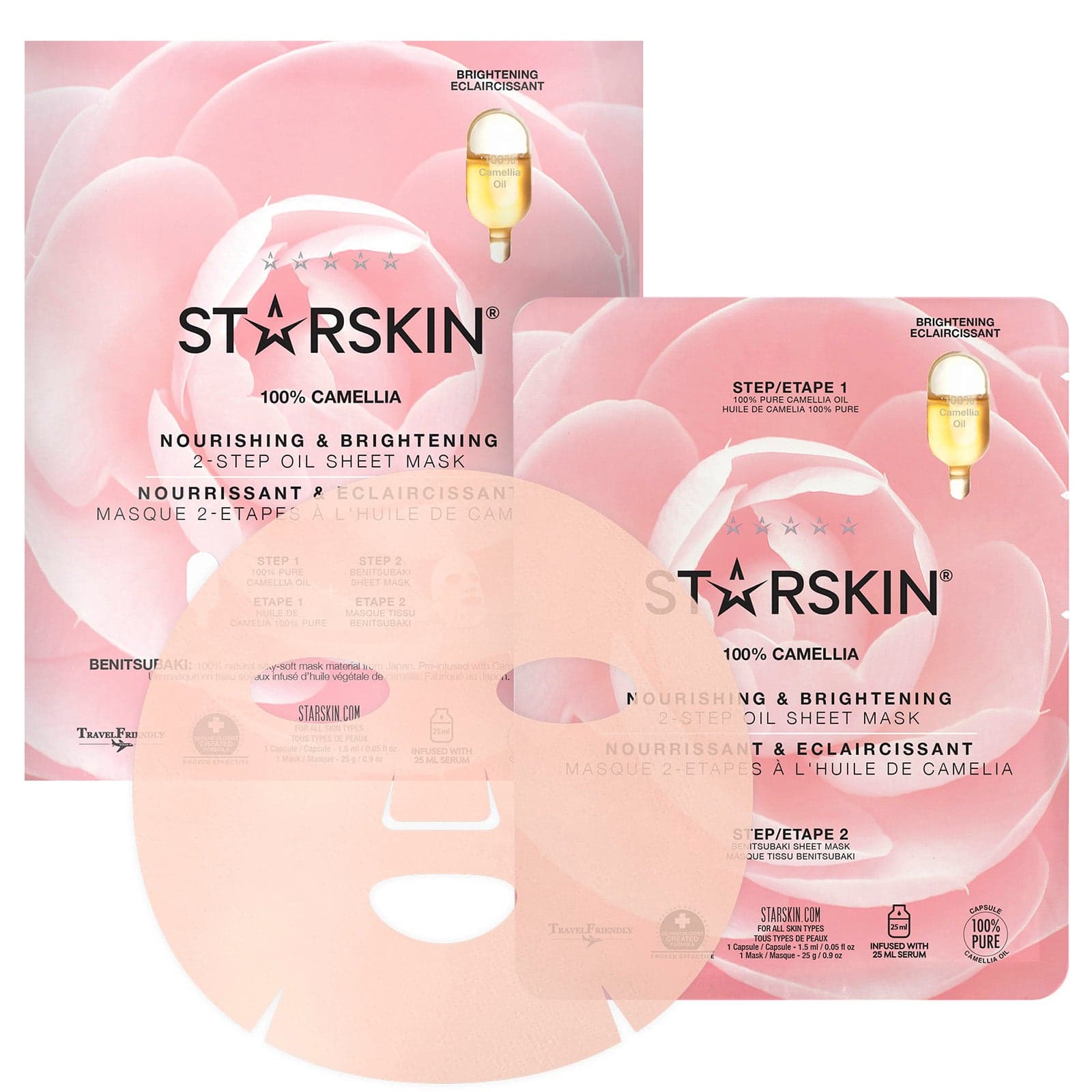 Starskin 100% Camellia Nourishing 2-Step Oil Sheet Mask